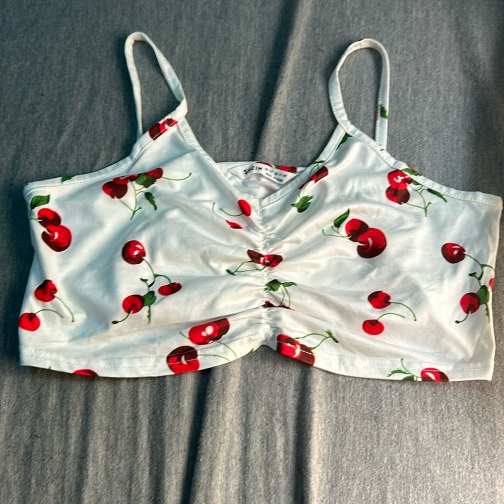 SHEIN cherry crop cami